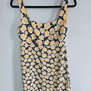 Diane Von Furstenberg Yellow Floral Dress